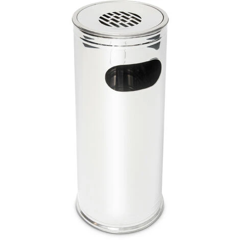 Relaxdays Cendrier Sur Pied Poubelle Extérieure En Acier Inoxydable Incluant Un Cendrier 75 Cm De Haut, Gris Argenté 3 Relaxdays Cendrier Sur Pied Poubelle Extérieure En Acier Inoxydable Incluant Un Cendrier 75 Cm De Haut, Gris Argenté