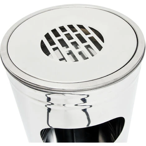 Relaxdays Cendrier Sur Pied Poubelle Extérieure En Acier Inoxydable Incluant Un Cendrier 75 Cm De Haut, Gris Argenté 6 Relaxdays Cendrier Sur Pied Poubelle Extérieure En Acier Inoxydable Incluant Un Cendrier 75 Cm De Haut, Gris Argenté – Image 4