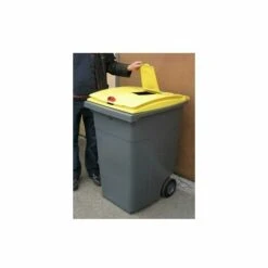 RAYONNAGE DIRECT Conteneur 140 Litres Pour Le Tri Des Emballages- Poubelle Jaune - 210040E -Poubelle Boutique 10979968 4