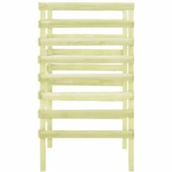 VidaXL Abri De Poubelle Simple Vert 70x80x150 Cm Pin Imprégné - Brun -Poubelle Boutique 13197014 5