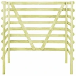 VidaXL Abri De Poubelle Double Vert 140x80x150 Cm Pin Imprégné - Brun -Poubelle Boutique 13197016 3