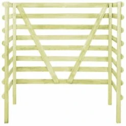 VidaXL Abri De Poubelle Double Vert 140x80x150 Cm Pin Imprégné - Brun -Poubelle Boutique 13197016 4