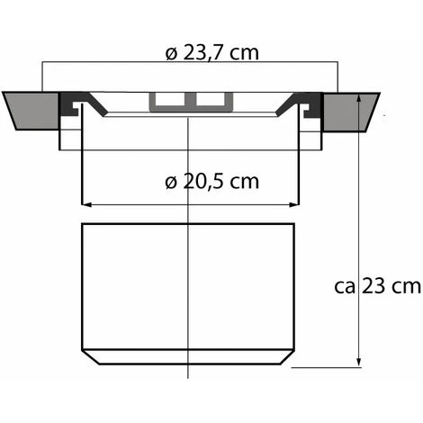 Poubelle De Plan De Travail - 11 L - Couvercle Inox - Contenance : 5 L - Diamètre Extérieur : 237 Mm - Encastrement : Ø 205 Mm - Hauteur : 230 Mm - WESCO - Type : Pour Plan De Travail 6 Poubelle De Plan De Travail - 11 L - Couvercle Inox - Contenance : 5 L - Diamètre Extérieur : 237 Mm - Encastrement : Ø 205 Mm - Hauteur : 230 Mm - WESCO - Type : Pour Plan De Travail – Image 4