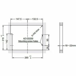 SUGATSUNE Trappe Rectangle Multi-usage - Amortisseur : Avec - Décor : Inox Brossé - Fixation : A Encastrer - Hauteur : 234 Mm - Largeur : 308 Mm - Matériau : Inox 304 - Profondeur : 100 Mm - Type De Pose : Ver - Hauteur : 234 Mm -Poubelle Boutique 13490471 5