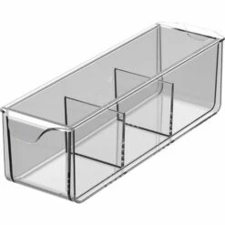 Corbeille 3 Bacs - Décor : Transparent - Matériau : Polycarbonate - Profondeur : 450 Mm - Hauteur : 120 Mm - Largeur : 115 Mm - AMBOS - Hauteur : 120 Mm
