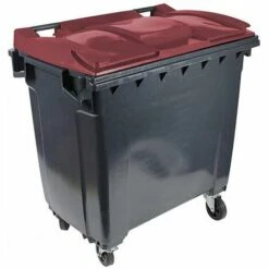 RAYONNAGE DIRECT Conteneur 770 Litres à Préhension Latérale - Couleur Du Couvercle : Jaune Citron - 1260 X 775 X 1320 Mm - 210010GAGA/JC -Poubelle Boutique 14672552 5