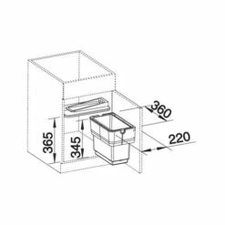 Poubelle De Cuisine à Fixer SINGOLO (sous Meuble 45cm) - Blanco -Poubelle Boutique 14876716 3