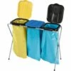 Collecteur De Déchets 3x120 L Avec Couvercle Noir/jaune/bleu -Poubelle Boutique 15095376 1