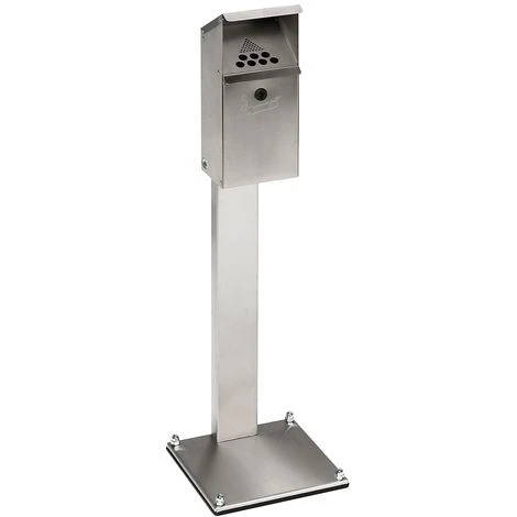 VAR Cendrier Sur Pied En Inox - Capacité 3,7 L, Verrouillable - H X L X P 1090 X 320 X 320 Mm 3 VAR Cendrier Sur Pied En Inox - Capacité 3,7 L, Verrouillable - H X L X P 1090 X 320 X 320 Mm