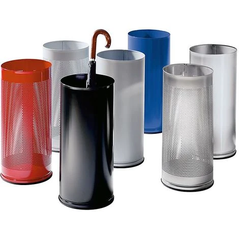 CERTEO Porte-parapluies, Hauteur 610 Mm - Tôle Perforée, Galvanisé - Gris Clair RAL 7035 - Coloris: Gris Clair RAL 7035 5 CERTEO Porte-parapluies, Hauteur 610 Mm - Tôle Perforée, Galvanisé - Gris Clair RAL 7035 - Coloris: Gris Clair RAL 7035 – Image 3