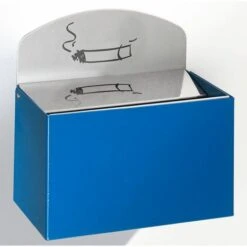 CERTEO Cendrier Mural Avec Plaque De Signalisation - H X L X P 125 X 200 X 125 Mm - Rouge Feu - Coloris Des Cendriers: Rouge Flamboyant -Poubelle Boutique 15692966 4