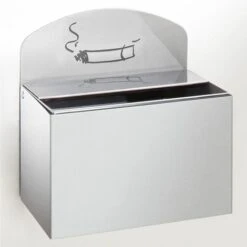 CERTEO Cendrier Mural Avec Plaque De Signalisation - H X L X P 125 X 200 X 125 Mm - Rouge Feu - Coloris Des Cendriers: Rouge Flamboyant -Poubelle Boutique 15692966 5