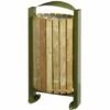 CERTEO Poubelle Sur Pied - Façade Bois - 60 L - Bois / Acier Vert Olive - BOOGY | Rossignol - Vert Olive -Poubelle Boutique 15693933 1