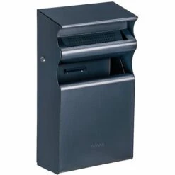 Cendrier / Corbeille Murale 2 L/15 L - Anthracite Mat - KOPA | Rossignol - Gris Anthracite Selon Ral 7016