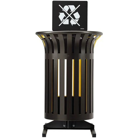 CERTEO Poubelle à Fixer Sur Poteau - 35 L - Gris Manganèse - STELLA | Rossignol - Gris Foncé 4 CERTEO Poubelle à Fixer Sur Poteau - 35 L - Gris Manganèse - STELLA | Rossignol - Gris Foncé – Image 2