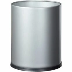 CERTEO Poubelle à Papier Métal - 8 L - Gris Métal - PAPEA | Rossignol - Gris RAL 9006 -Poubelle Boutique 15694346 3