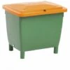 CRAEMER Conteneur Rectangulaire - Avec Couvercle Sur Charnières - Capacité 210 L, Bac Vert, Couvercle Orange - Coloris Du Couvercle: Orange Sécurité -Poubelle Boutique 15696104 1