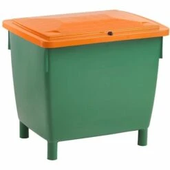 CRAEMER Conteneur Rectangulaire - Avec Couvercle Sur Charnières - Capacité 210 L, Bac Vert, Couvercle Orange - Coloris Du Couvercle: Orange Sécurité -Poubelle Boutique 15696104 3