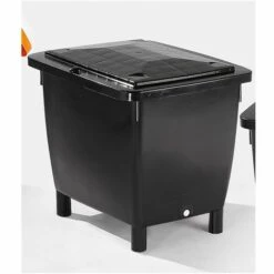 CRAEMER Conteneur Rectangulaire - Avec Couvercle Sur Charnières - Capacité 210 L, Bac Vert, Couvercle Orange - Coloris Du Couvercle: Orange Sécurité -Poubelle Boutique 15696104 4