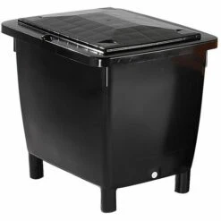 CERTEO Conteneur Rectangulaire - Conteneurs Pour Eau - Capacité 210 L, Noir - Coloris: Noir -Poubelle Boutique 15697366 4