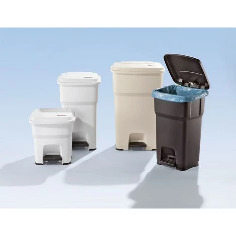 CERTEO Rothopro Collecteur De Déchets à Pédale, En Plastique - Capacité 85 L - Blanc - Coloris Poubelle: Blanc 4 CERTEO Rothopro Collecteur De Déchets à Pédale, En Plastique - Capacité 85 L - Blanc - Coloris Poubelle: Blanc – Image 2