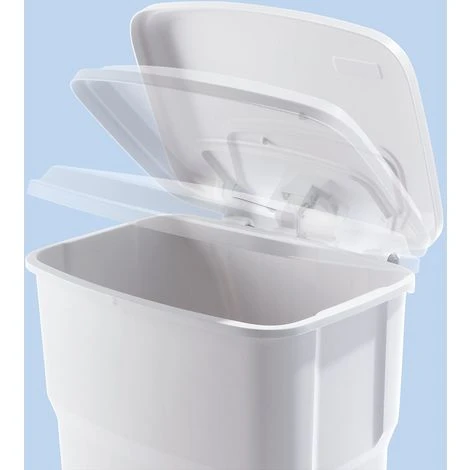 CERTEO Rothopro Collecteur De Déchets à Pédale, En Plastique - Capacité 85 L - Blanc - Coloris Poubelle: Blanc 5 CERTEO Rothopro Collecteur De Déchets à Pédale, En Plastique - Capacité 85 L - Blanc - Coloris Poubelle: Blanc – Image 3