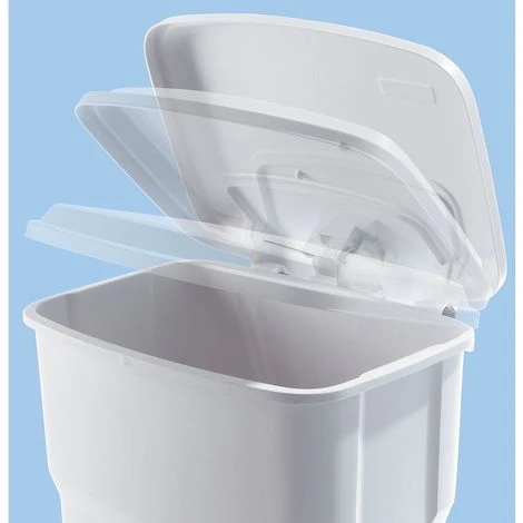 CERTEO Rothopro Collecteur De Déchets à Pédale, En Plastique - Capacité 85 L - Blanc - Coloris Poubelle: Blanc 6 CERTEO Rothopro Collecteur De Déchets à Pédale, En Plastique - Capacité 85 L - Blanc - Coloris Poubelle: Blanc – Image 4
