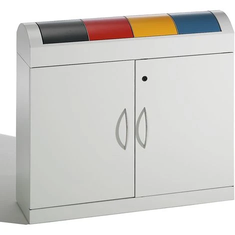 STUMPF Collecteurs Modulaires De Tri Des Déchets - Corps Gris Clair, H X P 975 X 320 Mm - Capacité 4 X 45 L, Largeur 1100 Mm, - Coloris Trappe: Bleu Gentiane RAL 5010 3 STUMPF Collecteurs Modulaires De Tri Des Déchets - Corps Gris Clair, H X P 975 X 320 Mm - Capacité 4 X 45 L, Largeur 1100 Mm, - Coloris Trappe: Bleu Gentiane RAL 5010