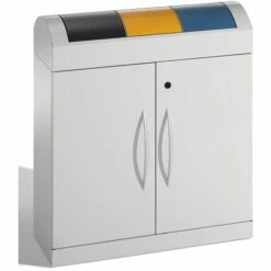 STUMPF Collecteurs Modulaires De Tri Des Déchets - Corps Gris Clair, H X P 975 X 320 Mm - Capacité 4 X 45 L, Largeur 1100 Mm, - Coloris Trappe: Bleu Gentiane RAL 5010 9 STUMPF Collecteurs Modulaires De Tri Des Déchets - Corps Gris Clair, H X P 975 X 320 Mm - Capacité 4 X 45 L, Largeur 1100 Mm, - Coloris Trappe: Bleu Gentiane RAL 5010 -Poubelle Boutique 15700098 3