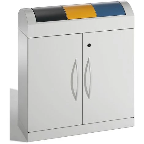 STUMPF Collecteurs Modulaires De Tri Des Déchets - Corps Gris Clair, H X P 975 X 320 Mm - Capacité 4 X 45 L, Largeur 1100 Mm, - Coloris Trappe: Bleu Gentiane RAL 5010 5 STUMPF Collecteurs Modulaires De Tri Des Déchets - Corps Gris Clair, H X P 975 X 320 Mm - Capacité 4 X 45 L, Largeur 1100 Mm, - Coloris Trappe: Bleu Gentiane RAL 5010 – Image 3