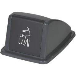 PROBBAX Collecteur De Tri En Plastique - Capacité 80 L - Trappe à Fermeture Automatique - Coloris Poubelle: Gris|Coloris Du Couvercle: Gris -Poubelle Boutique 15700448 3