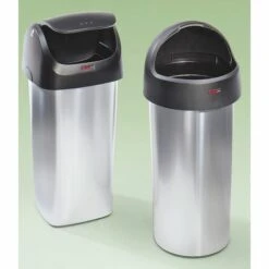 Rothopro Collecteur De Tri «METALLIC» Imitation Métal - Modèle KLASSIK Rond - Capacité 50 L - Coloris Poubelle: Métallisé -Poubelle Boutique 15700454 2