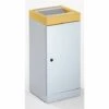 CERTEO Collecteur De Tri à Couvercle Basculant - Seul, Capacité 70 L - Coloris Couvercle Jaune / Aluminium - Col. Couvercle: Jaune |Col. Trappe: Aluminium -Poubelle Boutique 15703409 1