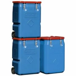 CEMO Collecteur à 2 Roues Pour Produits Dangereux, Capacité 170 L Couvercle Vert -Poubelle Boutique 15704884 4