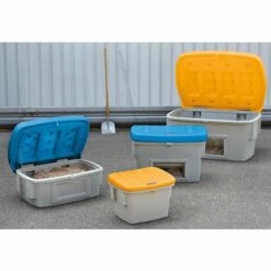 CERTEO EUROKRAFT Bac à Sel Et Bac Universel - 100 L, Avec Trappe D'accès - Couvercle Orange - Coloris Du Couvercle: Orange -Poubelle Boutique 15705339 3