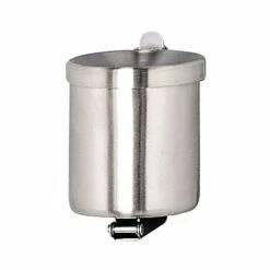 CERTEO Cendrier Mural Anti-feu, Hauteur 100 Mm, Ø 90 Mm, Inox - Coloris Des Cendriers: Inox