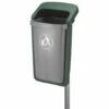 CERTEO Collecteur De Déchets, Capacité 50 L, H X L X P 845 X 460 X 390 Mm, Gris/vert - Coloris Poubelle: Gris|Coloris Du Couvercle: Gris -Poubelle Boutique 15707522 1