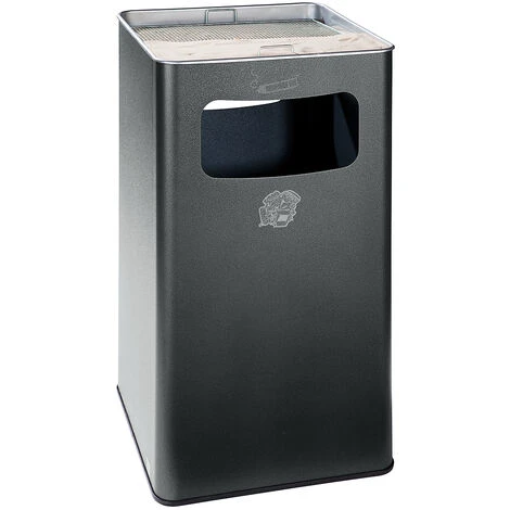CERTEO Combiné Cendrier-poubelle Avec Cendrier à Remplir De Sable - H X L X P 755 X 430 X 430 Mm - Granite - Coloris Poubelle: Granit 3 CERTEO Combiné Cendrier-poubelle Avec Cendrier à Remplir De Sable - H X L X P 755 X 430 X 430 Mm - Granite - Coloris Poubelle: Granit