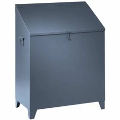 WOLF Collecteur Pour Laine à Polir En Tôle D'acier - Avec Couvercle Incliné, Hauteur Devant / Derrière 750 / 980 Mm, Gris - Coloris Du Couvercle: Gris Bleu RAL 7031 11 WOLF Collecteur Pour Laine à Polir En Tôle D'acier - Avec Couvercle Incliné, Hauteur Devant / Derrière 750 / 980 Mm, Gris - Coloris Du Couvercle: Gris Bleu RAL 7031 -Poubelle Boutique 15708246 5