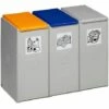 VAR Poubelle De Tri - Poste 3 Poubelles - Pour 40 L, Largeur 760 Mm