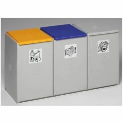 VAR Poubelle De Tri - Poste 3 Poubelles - Pour 40 L, Largeur 760 Mm -Poubelle Boutique 15708385 3