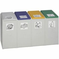 VAR Poubelle De Tri - Poste 4 Poubelles - Pour 40 L, Largeur 1010 Mm -Poubelle Boutique 15708387 5