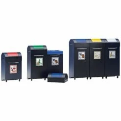 CERTEO Collecteur De Tri Anti-feu En Tôle D'acier - Capacité 60 L - Trappe Bleu Gentiane - Col. Couvercle:anthracite|Col. Trappe: Bleu Foncé 8 CERTEO Collecteur De Tri Anti-feu En Tôle D'acier - Capacité 60 L - Trappe Bleu Gentiane - Col. Couvercle:anthracite|Col. Trappe: Bleu Foncé -Poubelle Boutique 15708582 2