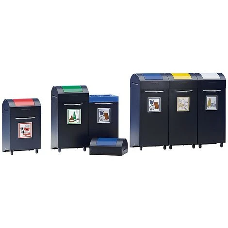 CERTEO Collecteur De Tri Anti-feu En Tôle D'acier - Capacité 60 L - Trappe Bleu Gentiane - Col. Couvercle:anthracite|Col. Trappe: Bleu Foncé 4 CERTEO Collecteur De Tri Anti-feu En Tôle D'acier - Capacité 60 L - Trappe Bleu Gentiane - Col. Couvercle:anthracite|Col. Trappe: Bleu Foncé – Image 2