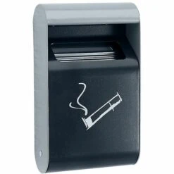 PROBBAX Cendrier Mural Design Pour L'intérieur Et L'extérieur - Avec Seau Intérieur - Capacité 1,5 L, H X L X P 255 X 155 X 65 - Coloris Des Cendriers: Gris Anthracite RAL 7016