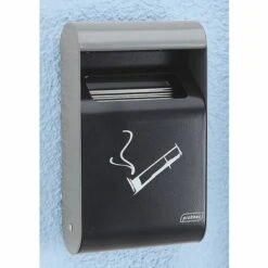 PROBBAX Cendrier Mural Design Pour L'intérieur Et L'extérieur - Avec Seau Intérieur - Capacité 1,5 L, H X L X P 255 X 155 X 65 - Coloris Des Cendriers: Gris Anthracite RAL 7016 -Poubelle Boutique 15708586 4