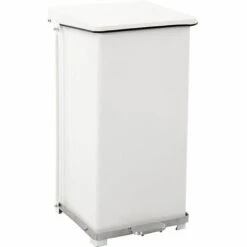 CERTEO Poubelle à Pédale Industrielle En Tôle D'acier - Peint époxy Blanc RAL 9016 - Capacité 27 L, H X L X P 440 X 380 X 365 - Coloris Du Couvercle: Blanc 10 CERTEO Poubelle à Pédale Industrielle En Tôle D'acier - Peint époxy Blanc RAL 9016 - Capacité 27 L, H X L X P 440 X 380 X 365 - Coloris Du Couvercle: Blanc -Poubelle Boutique 15708589 4