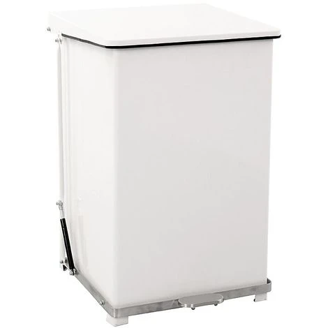 CERTEO Poubelle à Pédale Industrielle En Tôle D'acier - Peint époxy Blanc RAL 9016 - Capacité 27 L, H X L X P 440 X 380 X 365 - Coloris Du Couvercle: Blanc 7 CERTEO Poubelle à Pédale Industrielle En Tôle D'acier - Peint époxy Blanc RAL 9016 - Capacité 27 L, H X L X P 440 X 380 X 365 - Coloris Du Couvercle: Blanc – Image 5