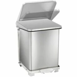 CERTEO Poubelle à Pédale Industrielle En Inox - Avec Support Pour Sac-poubelle - Capacité 90 L, H X L X P 770 X 445 X 435 Mm - Coloris Du Couvercle: Aspect Inox 11 CERTEO Poubelle à Pédale Industrielle En Inox - Avec Support Pour Sac-poubelle - Capacité 90 L, H X L X P 770 X 445 X 435 Mm - Coloris Du Couvercle: Aspect Inox -Poubelle Boutique 15708592 5