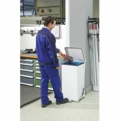 CERTEO Poubelle à Pédale Industrielle En Tôle D'acier - Peint époxy Blanc RAL 9016 - Capacité 90 L, H X L X P 770 X 445 X 435 - Coloris Du Couvercle: Blanc 9 CERTEO Poubelle à Pédale Industrielle En Tôle D'acier - Peint époxy Blanc RAL 9016 - Capacité 90 L, H X L X P 770 X 445 X 435 - Coloris Du Couvercle: Blanc -Poubelle Boutique 15708593 3